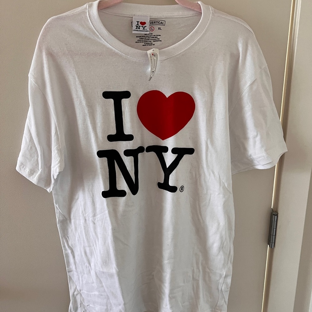 I Heart NY Short Sleeve Tee - White with Red Heart